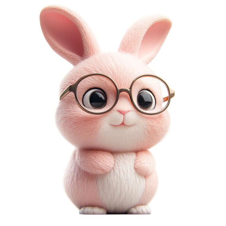 Pink Bunny Character Vinyl Car Decal Sticker – Waterproof & UV-Resistant 8"