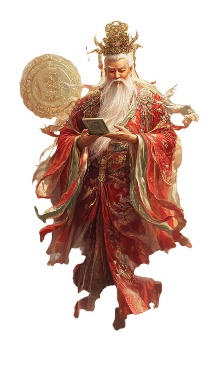 Celestial Official Bestowing Blessings Vinyl Car Decal Sticker – Waterproof & UV-Resistant 8"