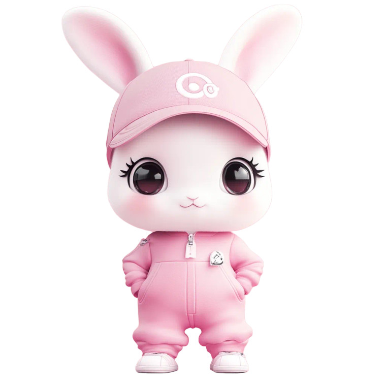 Kawaii White Rabbit Vinyl Car Decal Sticker – Waterproof & UV-Resistant 8"