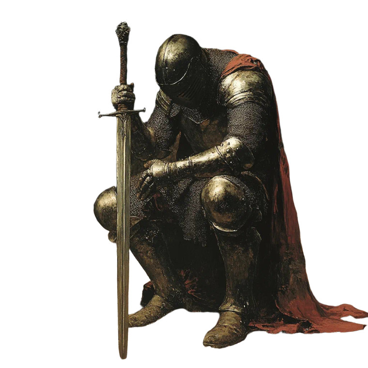 Knight In Armor V3 Vinyl Car Decal Sticker – Waterproof & UV-Resistant 8"