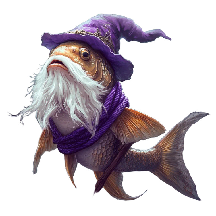 Wizard Carp Vinyl Car Decal Sticker – Waterproof & UV-Resistant 8"