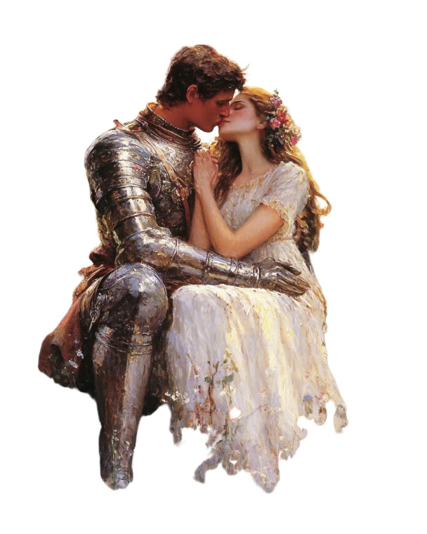 Medieval Knight'S Kiss V2 Vinyl Car Decal Sticker – Waterproof & UV-Resistant 8"