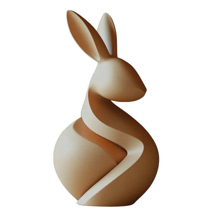 Minimalist Rabbit Figurine Vinyl Car Decal Sticker – Waterproof & UV-Resistant 8"