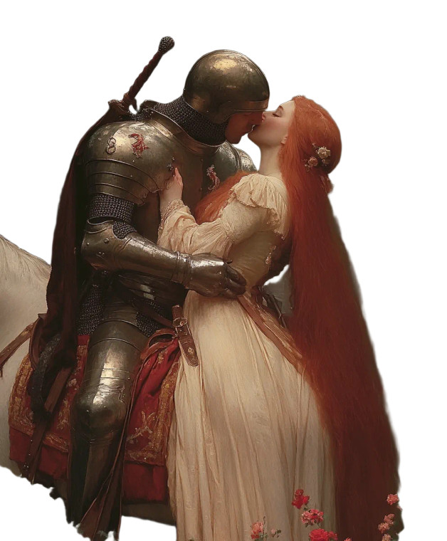 Knight'S Tender Kiss Vinyl Car Decal Sticker – Waterproof & UV-Resistant 8"