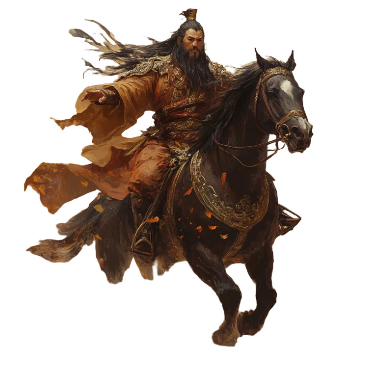 Guan Yu Riding V3 Vinyl Car Decal Sticker – Waterproof & UV-Resistant 8"