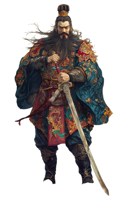 Chinese Wealth God V9 Vinyl Car Decal Sticker – Waterproof & UV-Resistant 8"