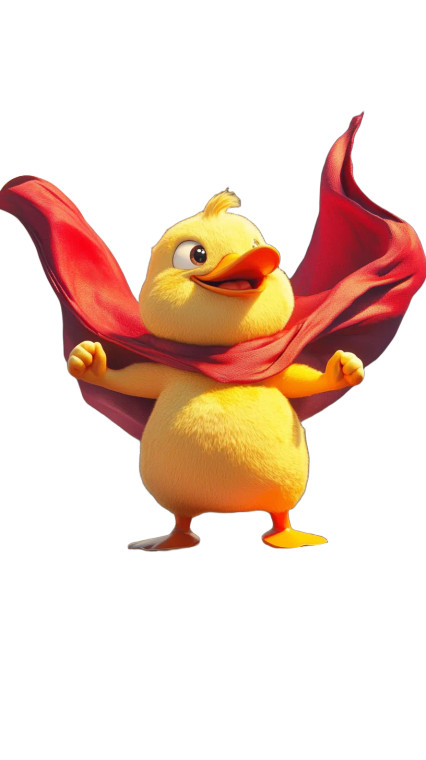 Superhero Duck V2 Vinyl Car Decal Sticker – Waterproof & UV-Resistant 8"