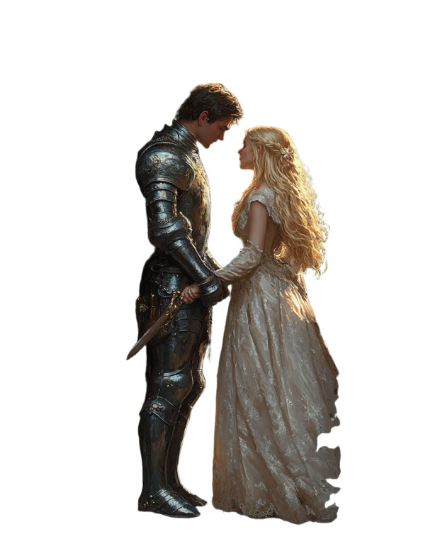 Knight And Princess V16 Vinyl Car Decal Sticker – Waterproof & UV-Resistant 8"