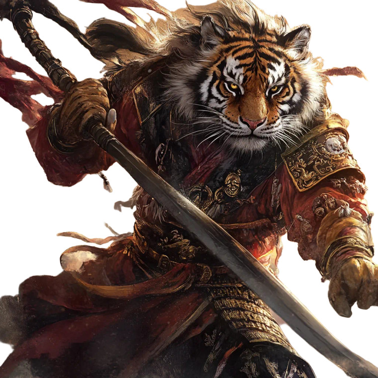 Zodiac Tiger Warrior V2 Vinyl Car Decal Sticker – Waterproof & UV-Resistant 8"