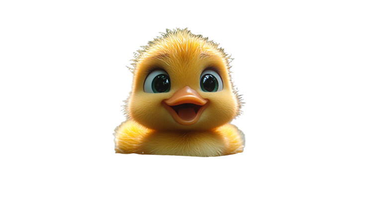 Cute Baby Duck V8 Vinyl Car Decal Sticker – Waterproof & UV-Resistant 8"