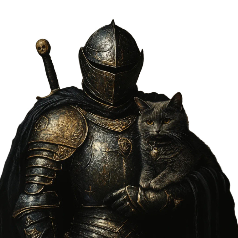 Dark Armor Knight V2 Vinyl Car Decal Sticker – Waterproof & UV-Resistant 8"