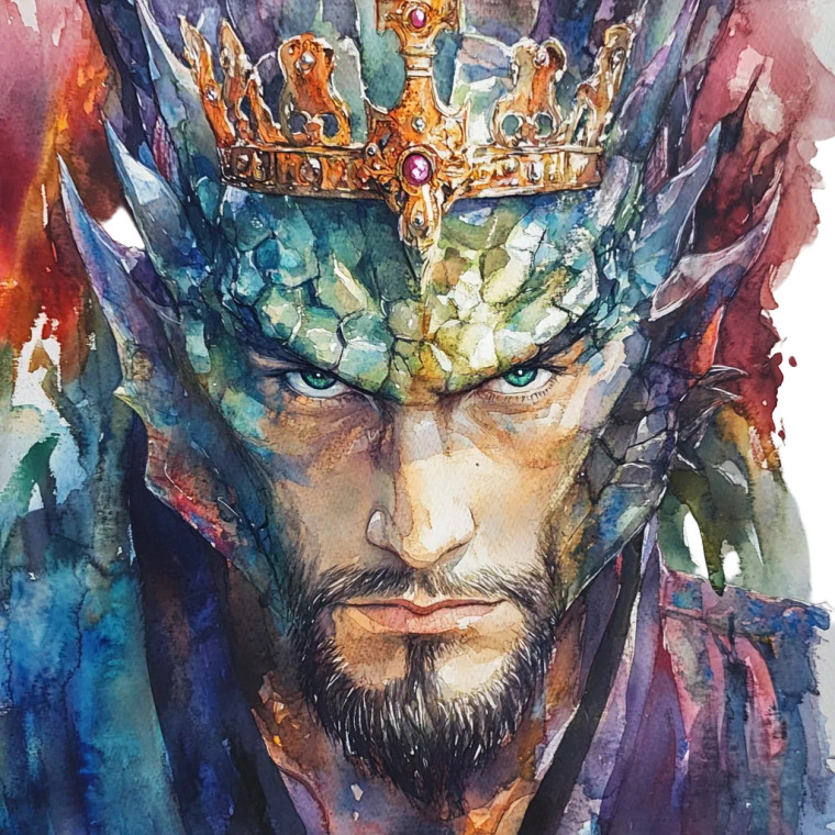 Dragon King Hybrid Vinyl Car Decal Sticker – Waterproof & UV-Resistant 8"