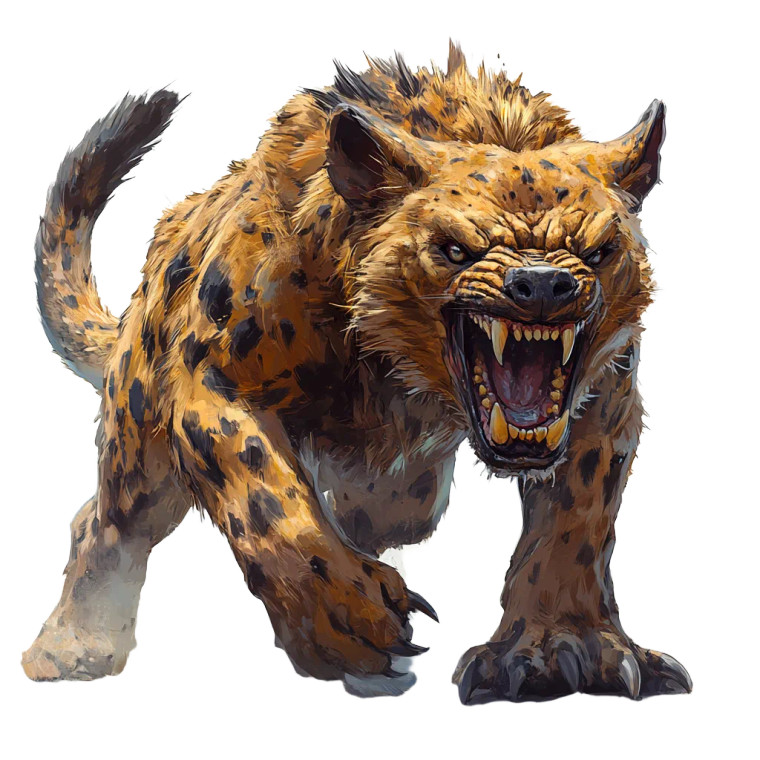 Giant Hyena Demon Vinyl Car Decal Sticker – Waterproof & UV-Resistant 8"