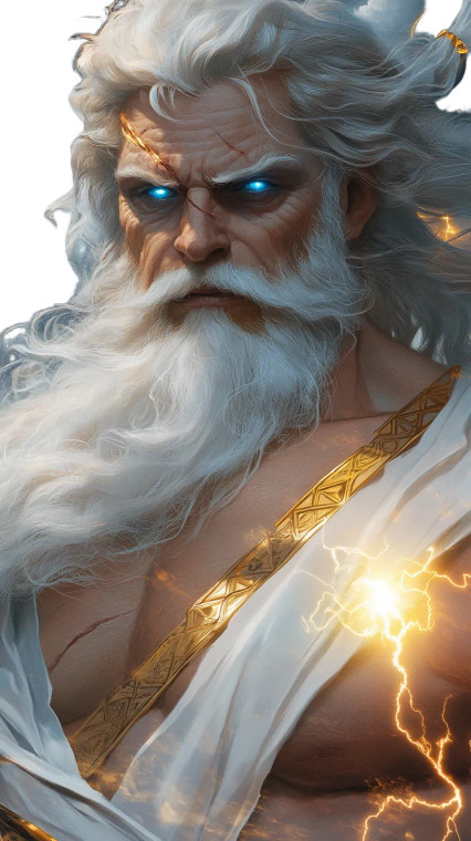 Zeus Portrait V3 Vinyl Car Decal Sticker – Waterproof & UV-Resistant 8"