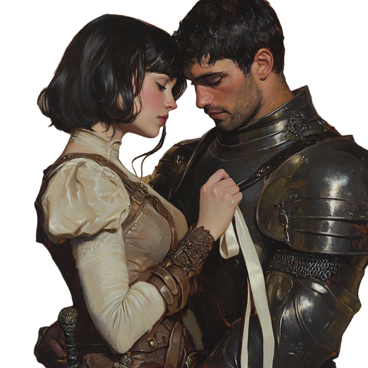 Romantic Knight'S Ribbon Vinyl Car Decal Sticker – Waterproof & UV-Resistant 8"