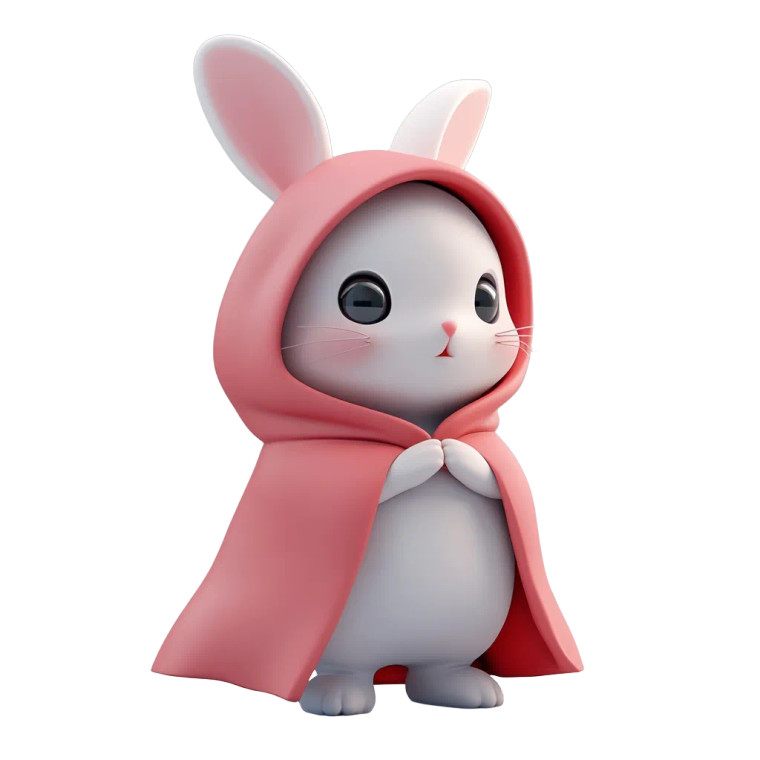 Shy Pop Mart Rabbit Vinyl Car Decal Sticker – Waterproof & UV-Resistant 8"