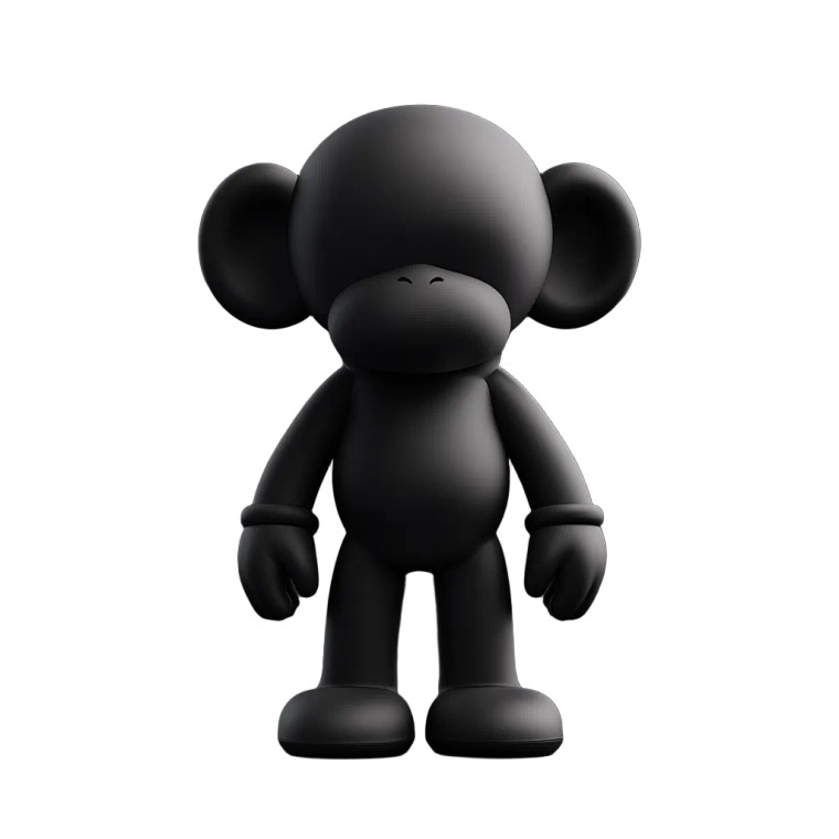 Kaws-Inspired Monkey Toy V2 Vinyl Car Decal Sticker – Waterproof & UV-Resistant 8"