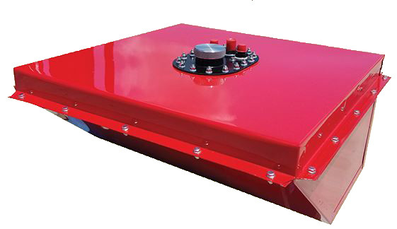RCI 30 Gallon Wedge Fuel Cell | Red Powder Coated | High Strength Polyethylene Bladder