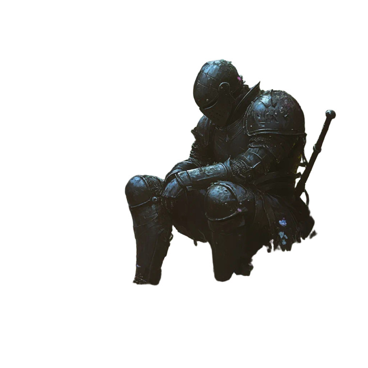 Lone Knight Meadow Vinyl Car Decal Sticker – Waterproof & UV-Resistant 8"