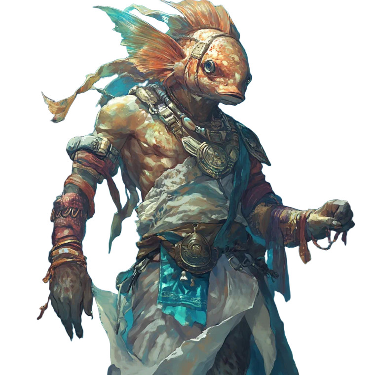 Fish Humanoid Toga Vinyl Car Decal Sticker – Waterproof & UV-Resistant 8"