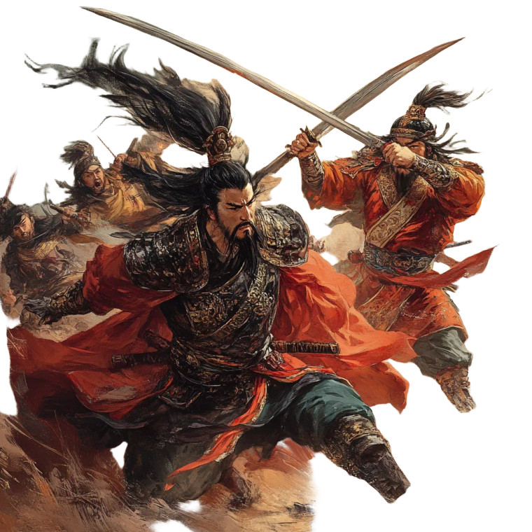 Three Kingdoms Warriors Vinyl Car Decal Sticker – Waterproof & UV-Resistant 8"