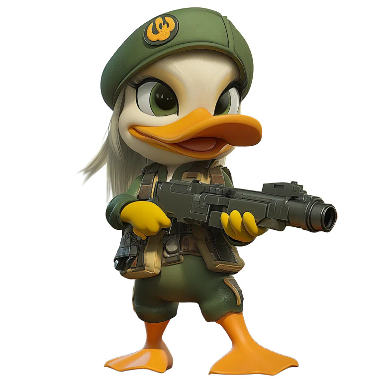 Commander Quackmore Vinyl Car Decal Sticker – Waterproof & UV-Resistant 8"