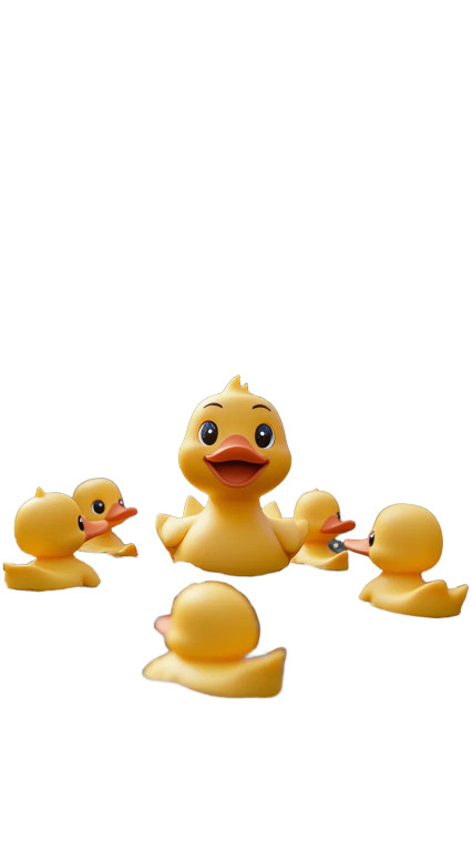 Clay Ducks Swimming Vinyl Car Decal Sticker – Waterproof & UV-Resistant 8"