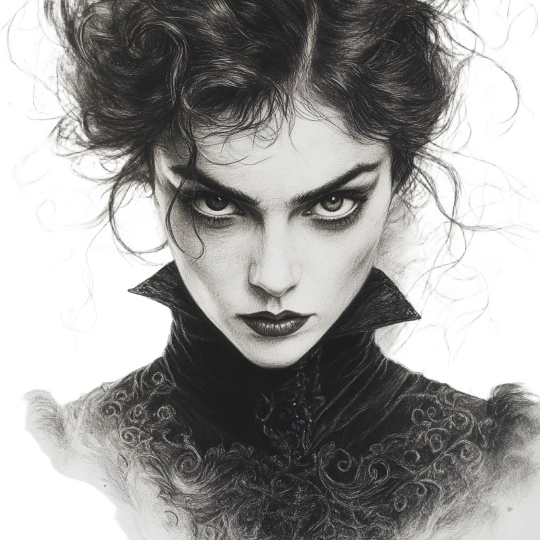 Victorian-Era Witch Vinyl Car Decal Sticker – Waterproof & UV-Resistant 8"