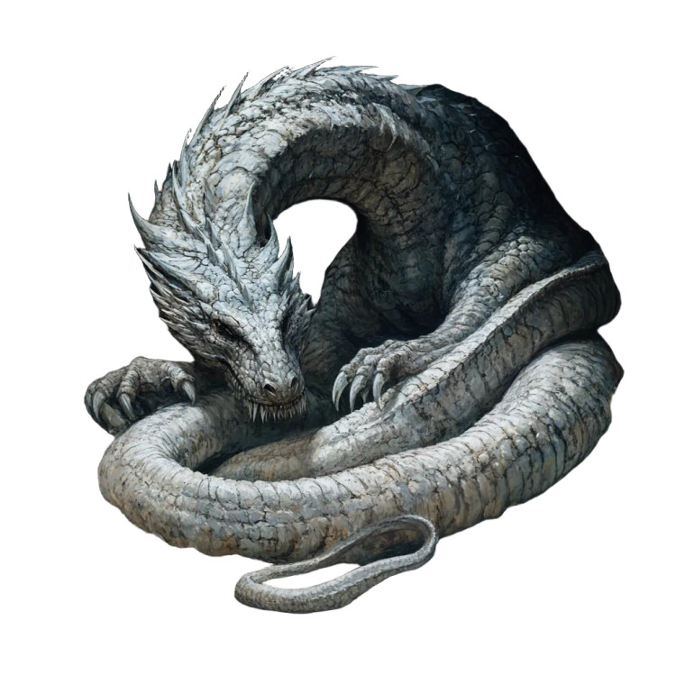 Mythical Cavern Serpent Vinyl Car Decal Sticker – Waterproof & UV-Resistant 8"