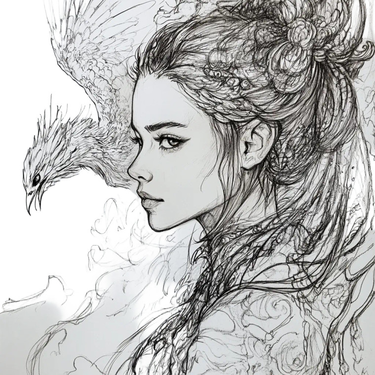 Phoenix Princess Vinyl Car Decal Sticker – Waterproof & UV-Resistant 8"