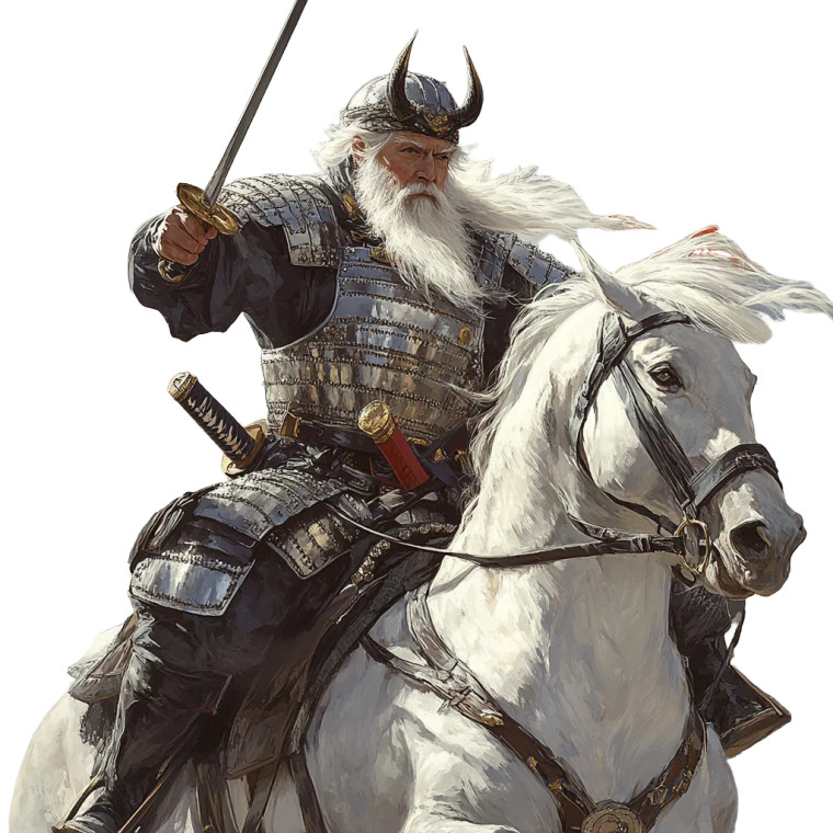 Samurai Warlord Lee Vinyl Car Decal Sticker – Waterproof & UV-Resistant 8"