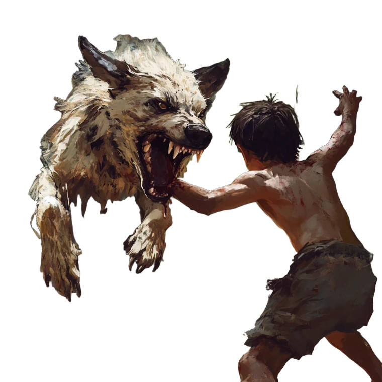 Wild Dog Attack Vinyl Car Decal Sticker – Waterproof & UV-Resistant 8"