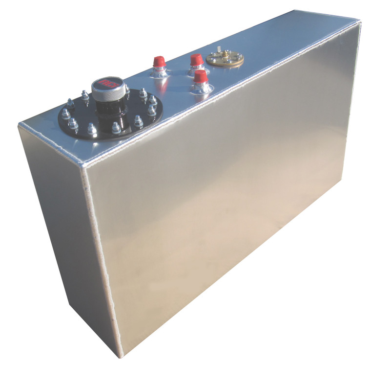 17 Gallon Heavy Duty Aluminum Fuel Cell | 30x7x17 | Natural Finish | 12 Bolt Neck, 8AN Fittings | Aircraft Alloy | No Foam, Pump | RCI