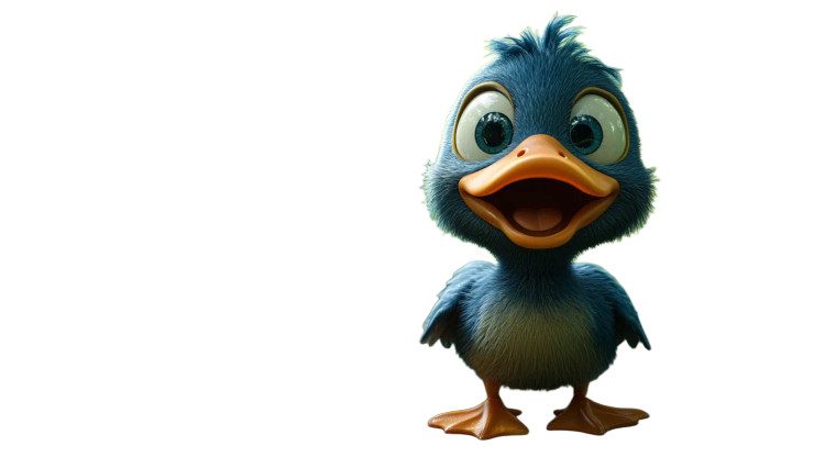 Terrified Blue Duck Vinyl Car Decal Sticker – Waterproof & UV-Resistant 8"