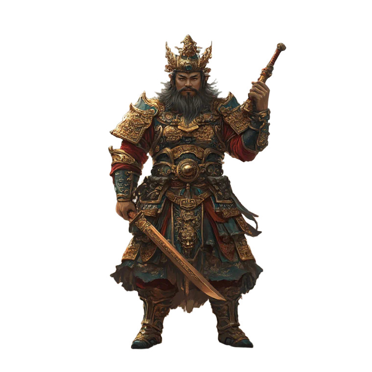 Ancient Chinese Door God Vinyl Car Decal Sticker – Waterproof & UV-Resistant 8"