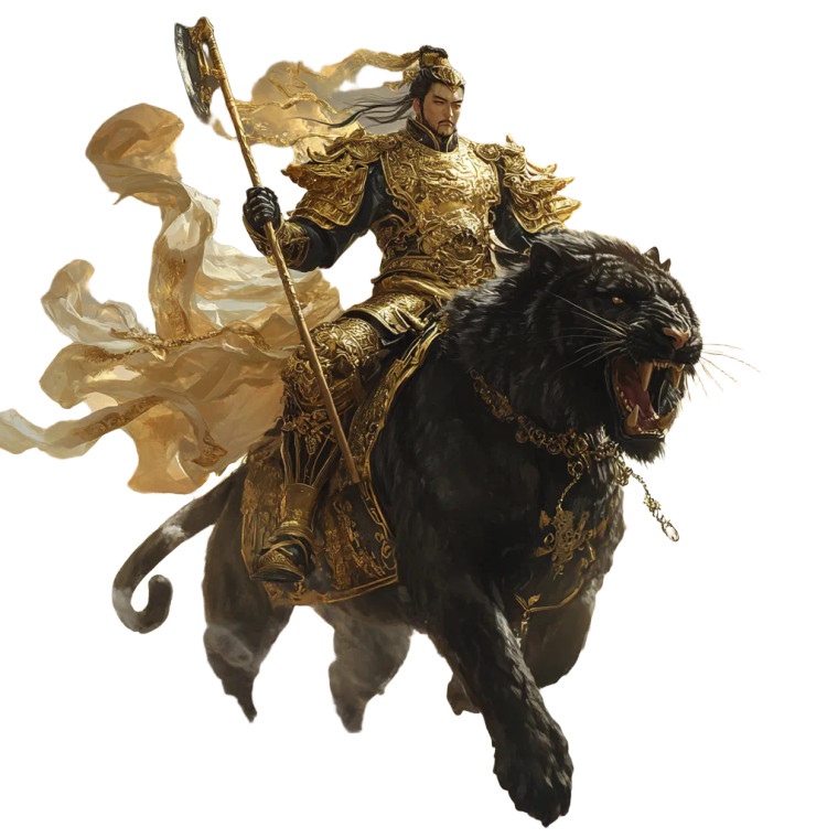 Zhao Gongming Rides Tiger Vinyl Car Decal Sticker – Waterproof & UV-Resistant 8"
