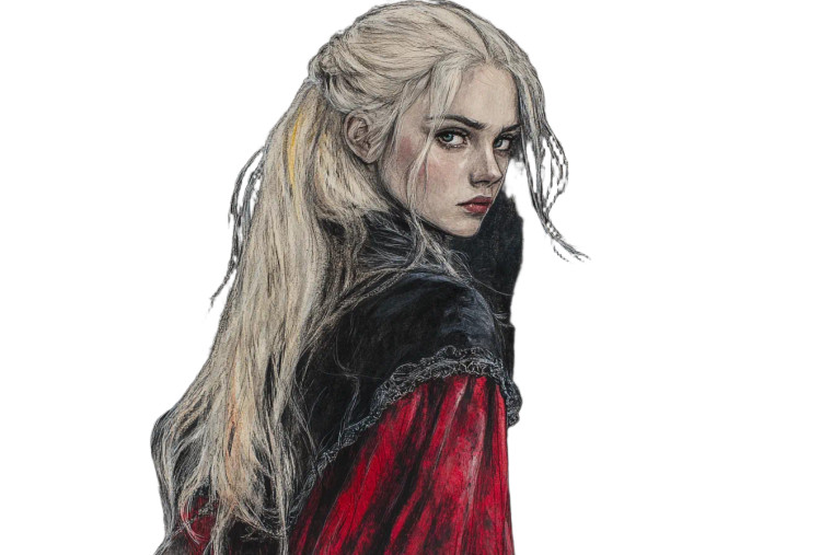 Medieval Noblewoman Vinyl Car Decal Sticker – Waterproof & UV-Resistant 8"