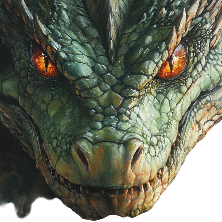 Fierce Dragon Face V2 Vinyl Car Decal Sticker – Waterproof & UV-Resistant 8"