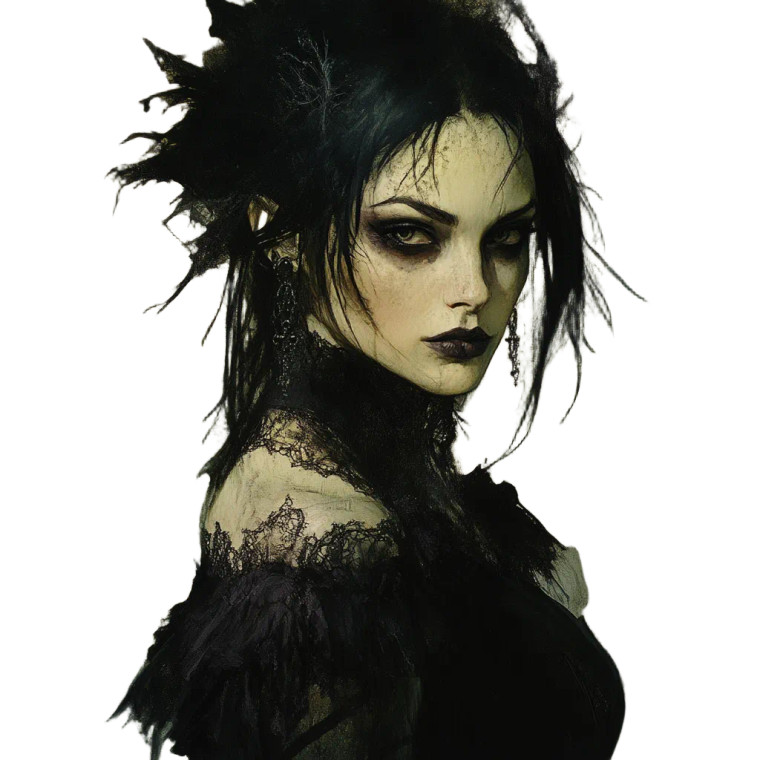 Gothic Sorceress Vinyl Car Decal Sticker – Waterproof & UV-Resistant 8"