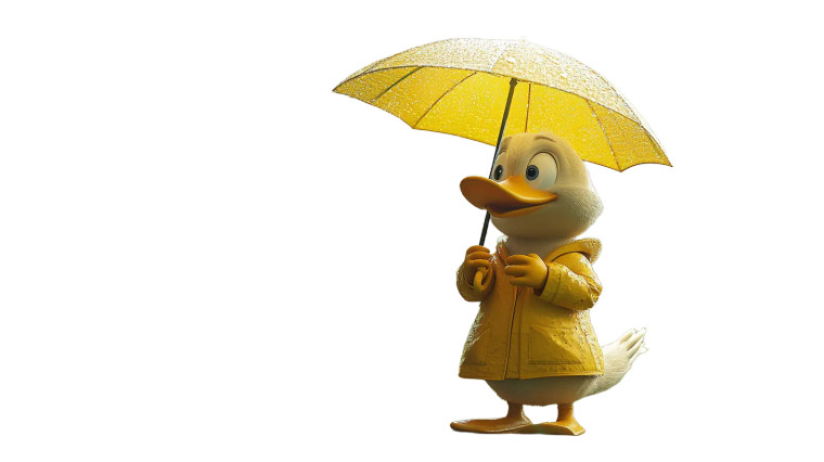 Duck In Raincoat V2 Vinyl Car Decal Sticker – Waterproof & UV-Resistant 8"