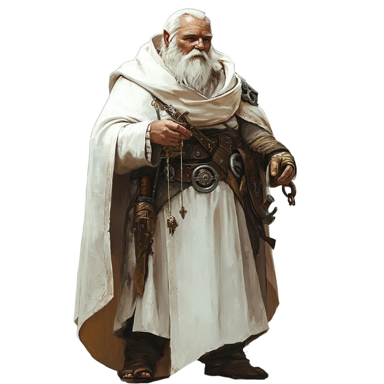 Dwarven Hermit Priest Vinyl Car Decal Sticker – Waterproof & UV-Resistant 8"