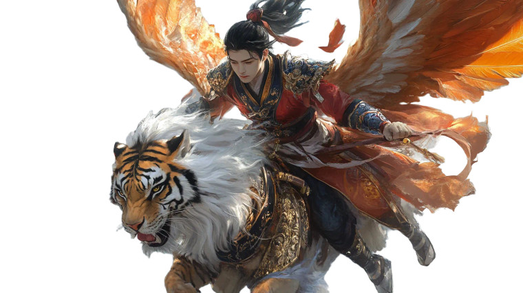 Medieval Chinese Rider Vinyl Car Decal Sticker – Waterproof & UV-Resistant 8"