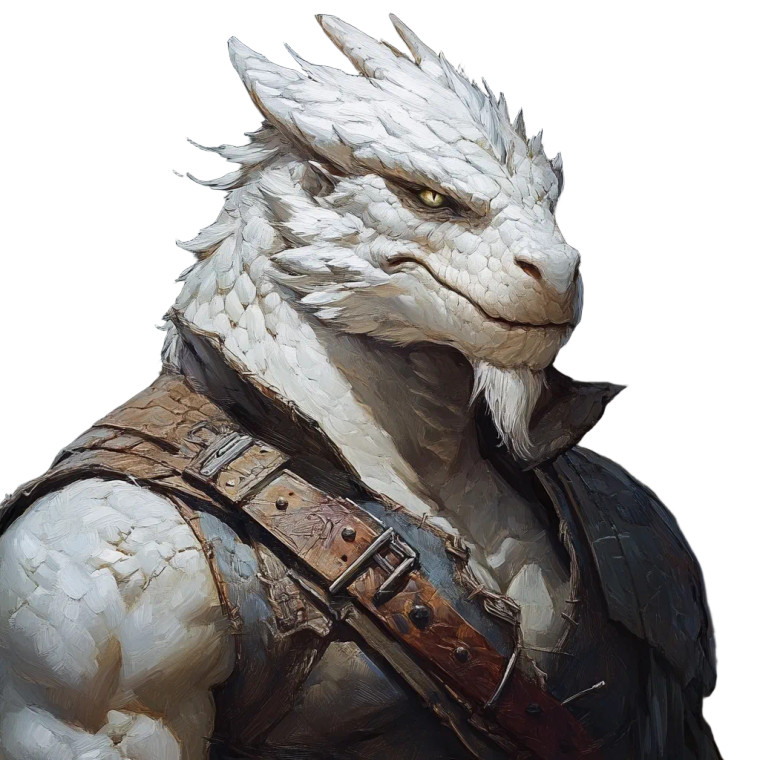 Dragonborn Bard Portrait Vinyl Car Decal Sticker – Waterproof & UV-Resistant 8"