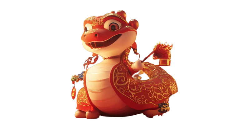 Festive Snake Poster Vinyl Car Decal Sticker – Waterproof & UV-Resistant 