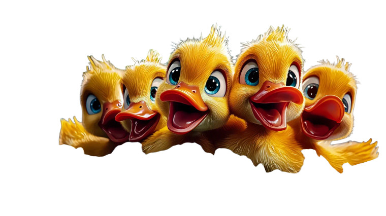 Ducklings Huddling Together Vinyl Car Decal Sticker – Waterproof & UV-Resistant 8"