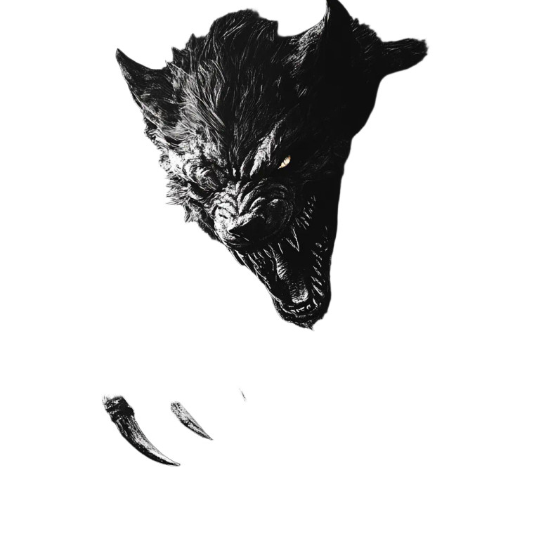 Monstrous Beast Snarl Vinyl Car Decal Sticker – Waterproof & UV-Resistant 8"