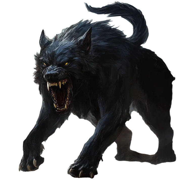 Snarling Black Dog Vinyl Car Decal Sticker – Waterproof & UV-Resistant 8"