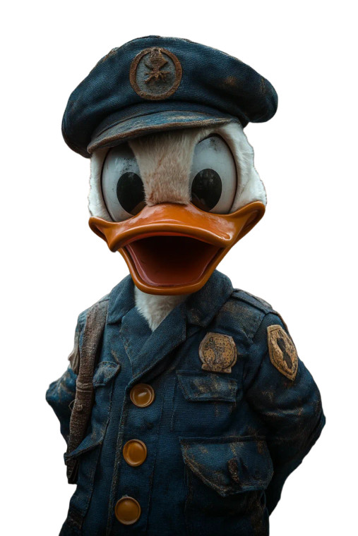 Navy Duck Mascot Vinyl Car Decal Sticker – Waterproof & UV-Resistant 8"