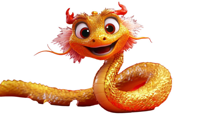 Cute Chinese Snake Vinyl Car Decal Sticker – Waterproof & UV-Resistant 8"