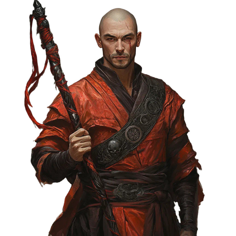 Dark Fantasy Monk Vinyl Car Decal Sticker – Waterproof & UV-Resistant 8"